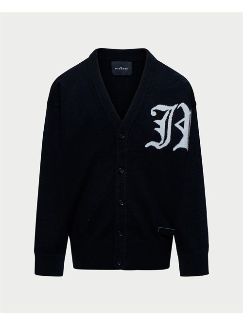 John Richmond children's cardigan with intarsia logo JOHN RICHMOND | RBA25012CDBLACK